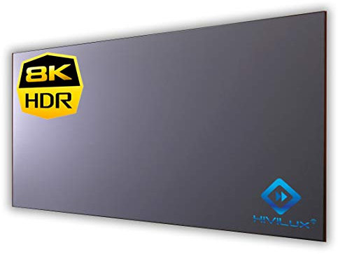 HiViLux® Ultra Thin Zero ALR RahmenLeinwand Rahmenlos Hochkontrast Grau Tuch: HiViGrey Cinema 5D/HDR Gain 1,35/Randlos/Not for UST (16:9 120Zoll Bild:265x149cm)