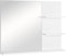 kleankin Espejo de Baño para Colgar en la Pared Espejo de Pared con 3 Estantes Incorporados 60x10x48 cm Blanco