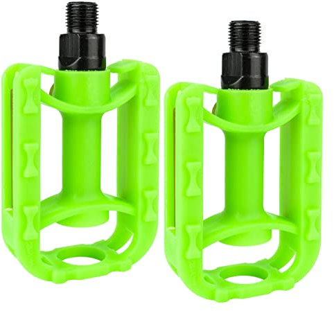 Komodo Kids Bicycle Pedals 1/2 Inch Children Bike Flat Pedal Set (Green)
