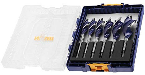 IRWIN IW4042202 - Juego de brocas Blue Groove para madera de 6 piezas en un estuche de dureza media.