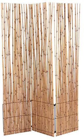 AubryGaspard - Paravento in bambù naturale, 3 pannelli