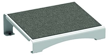 MAUL Fußstütze MAULflair | Ergonomische Fußablage für bessere Sitzhaltung | Schreibtisch Zubehör aus stabilem Metall | Fußstütze Schreibtisch mit rutschfesten Füßen | Für Office und Büro | Weiß