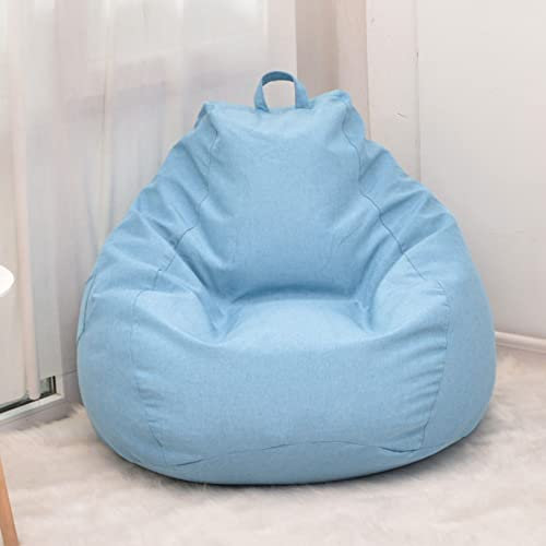 ZHDECOR Bean Bag Chair Cover (ohne Füllstoff) für Erwachsene, Sitzsack Stofftier Aufbewahrung ohne Füllung Plüschtierhalter und Organizer Taschenüberzug aus weicher Baumwolle,H-M