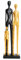 Logbuch-Verlag Skluptur Deko Geschenk Gold schwarz Paar Liebe Menschen Akt abstrakt 60 cm edel und modern