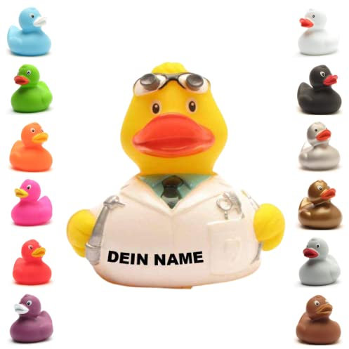 Badeente - personalisierbar (Zahnarzt Ente)