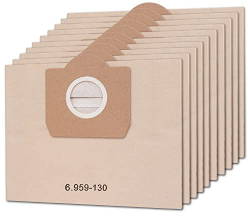 TOPHINON 10 bolsas de filtro Aspiradora para Karcher 6.959-130.0 para WD3 WD3P MV3 MV3P Premium A2201 A2204 A2504 A2554 A2251 A2604 bolsas de papel Aspirador multiusos Kärcher