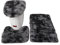 3-teiliges Badezimmer-Teppich-Set, Badematte, rutschfeste und saugfähige Matten, Bodenmatte, Dusche und Badezimmer, lila (schwarz/grau gemischte Farben)