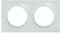 Schneider Electric - Odace Styl, plaque Blanc Recyclé 2 postes horizontaux ou verticaux entraxe 71mm - S510704