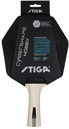 STIGA Raqueta de Tenis de Mesa Cybershape Hobby - Raqueta de Ping Pong para Todos los Niveles con la Forma Única Cybershape