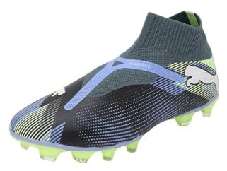 PUMA Future 7 Match+ LL FG/AG, Soccer Shoe Unisex Adulto, Gray Skies White-Fizzy Apple, 44.5 EU