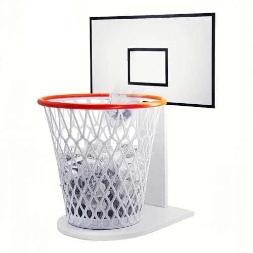 Mzshne Panier de Basket avec Rangement pour Poubelle Panier de Rangement pour Support de Basket-Ball pour Adultes Excellente idée de Cadeau d'anniversaire