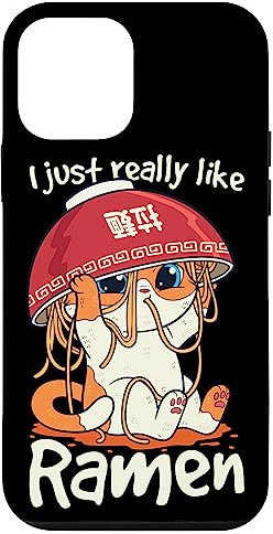 Hülle für iPhone 12 mini Kawaii Niedliche Anime Katze Mädchen Otaku Japanische Ramen