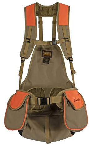 Gamehide Mens Upland Game Bird Hunting Strap Vest Fully Adjusble With Orange Tipping