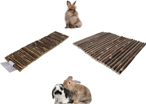 2 Stück Nagerbrücke Kletterbrücke für Kaninchen Meerschweinchen Hamster Nager