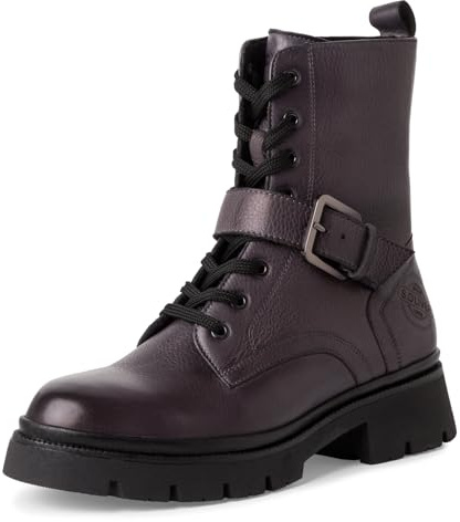 s.Oliver Damen Winterstiefeletten zum Schnüren aus Leder Gefüttert