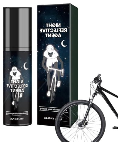 Vernice spray lucida, vernice riflettente che si illumina al buio | Spray Riflettente a Lunga Durata da 100 ml per Abbigliamento, Bici, Tavole