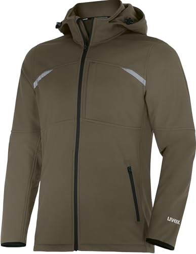 Uvex suXXeed Craft Softshelljacke - Herren Arbeitsjacke mit ergonomischer Passform - wasserdicht 8.000 mm - mit Kapuze
