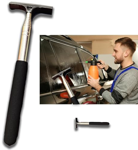 1 Stück Fensterabzieher Auto, Scheibenabzieher Auto, Auto Rückspiegel Wischer, Teleskop Spiegelwischer, Abzieher Auto, Einziehbar Fensterwischer für Spiegelglas Regenwasser Nebel Duschtür