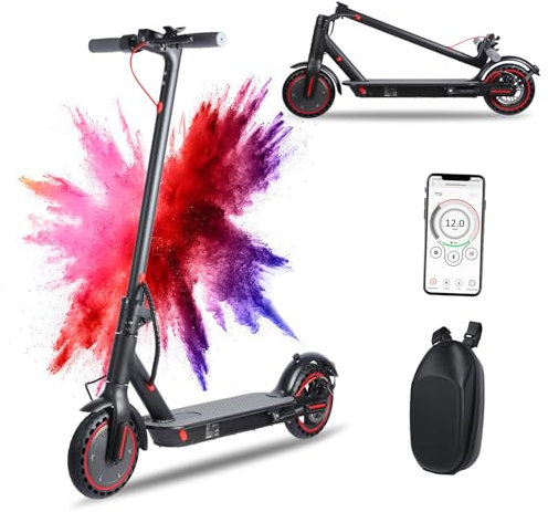 Monopattino Elettrico Adulto,36V 10.4Ah,25 Km/h,30Km di Autonomia, 8.5 Pneumatici Solidi,Carico Massimo 220LB,Monopattino Pieghevole with Borsa,Monopattino Elettrico