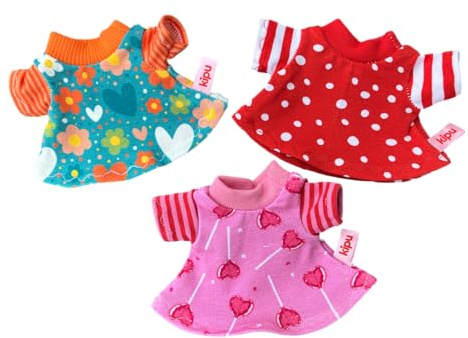 Puppenkleidung Handmade mini Gr. 15-16 cm passend für Kuscheltier Plüsch Äffchen Schaf Teddy Bären Bekleidung Kleid Kleidchen Kleidung NEU