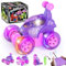 Ynanimery Remote Control Cars for Kids, RC for 3-12 Year Old Boys Kids Toys Spider Toys with LED Light and Music, 360° Flips Electric (Purple rc car) Chritmas