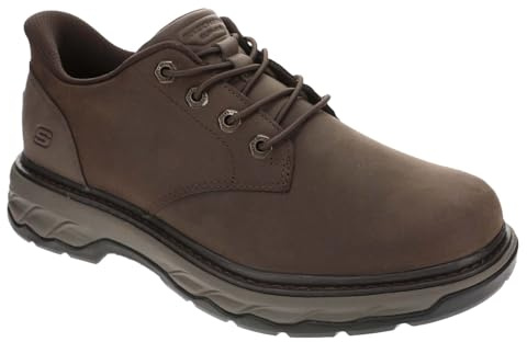 Skechers Mens Lockett Gustave Slip-ins Relaxed Fit Shoes - Cocoa - UK 10.5