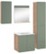 Vicco Conjunto de Muebles de baño Izan, Goldkraft Roble/Verde, 5 Piezas con Mueble Alto y Alto