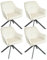 Goeurvant Drehstuhl Esszimmer 4er Set Creme mit Armlehne Polsterstuhl Cord Esszimmerstühle drehbar Küchenstuhl mit Metallbeine für Wohnzimmer Esszimmer