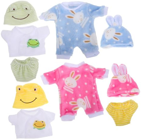 ADOCARN 4 Sätze Dolls Outfits Teiliges Puppenbekleidungsset mit Einteiler für Amerikanische Puppen Realistische Tierkleidung für Verkleiden