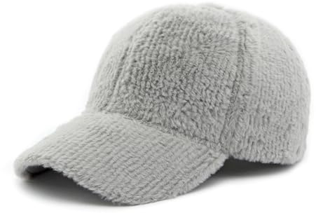 YAMEE Baseball Cap Damen Plüsch,Wintermütze mit Einstellbar,Einfarbig & Schlichte,Schirmmützen für Damen Weich Warme,Sportkappe Mode für Herbst Winter,Baseballkappe für Outdoor-Aktivitäten