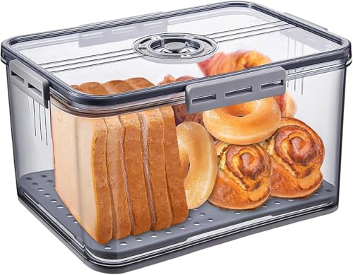 IGINOA Brotkasten Brotbox Brotaufbewahrung Toastbrotbox Bread Box für Knäckebrotdose Brotkorb Modern Knäckebrotbox Brot Aufbewahrungsbox mit Deckel Küche Frischhaltedosen Food Storage Container