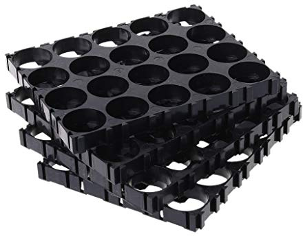 4 Pcs 18650 4x5 Battery Holder Bracket Cell Anti Brackets For 18650 Batteries Replacement Battery Case Holder Box Bracket Stand Shelf Storage Container Pack Cover Organizer