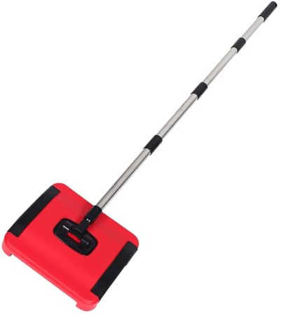WEKADRIN Spazzatrice Manuale Leggera per Tappeti e Pavimenti Pulitore Spinta con Aspirazione Potente per Rimuovere Polvere Pelo Animali e Detriti su Superfici Multiple