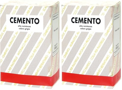 Fratelli Vitale D0060009 Cemento in Polvere, Grigio, 1 Kg (Confezione da 2)
