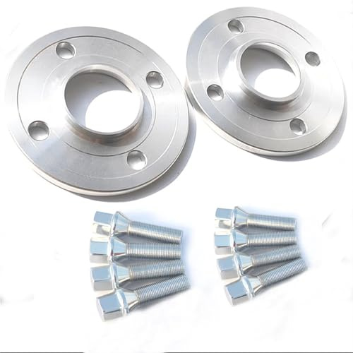 Distanziali Ruote Auto Per Fiat Per Alfa Per Romeo Per Seicento Per Abarth Per FIAT 2 Pezzi 12mm 20mm4X98 58.1 Distanziali Per Ruote 12 * 1.25 Bulloni Tipo Cono Distanziale Ruota(12mm black)