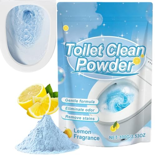 Fizzclean Toilet Cleaner,Fizz Clean Toilet Cleaning Foam,Foaming Toilet Bowl Cleaner & Descaler Powder,Toilet Active Oxygen Agent,Strong Toilet Cleaner for Hard Stains,Limescale Remover Powder