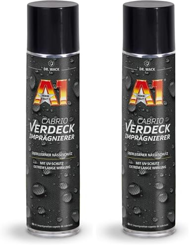 DR. WACK A1 Cabrio Verdeck-Imprägnierer 400 ml - Imprägnierspray für Textilverdecke - Schutz vor Nässe & Ausbleichen - auch für Kleidung, Markisen & Zelte geeignet - Hochwertige Autopflege