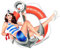 Pinup Aufkleber Sailor Girl Sticker Retro Vintage Noise Art Style ca. 12x10 cm Flugzeug Army Marine Autoaufkleber