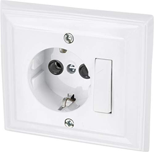 Unterputz Steckdose, Universal-Schalter, All-in-One, Serie G1 reinweiß