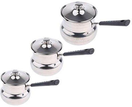Backbayia 3 pcs pequeña – Cazo Antiadherente (sartenes para freír de ollas de Horno Utensilios