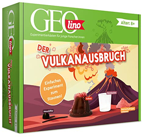 GEOlino 67079 GEOlino Der Vulkanausbruch | Bringe Deinen eigenen Vulkan zum Ausbruch | Ideal als Einstieg in die Chemie | Ab 8 Jahren