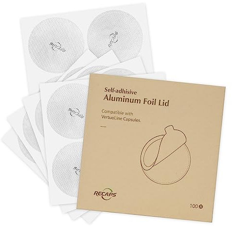 Aluminum Foli Lids for Reusable Capsules, Coffee Foil Seals, Coffee Pod Foli Lids Compatible with Nespresso Vertuo Pods (200)