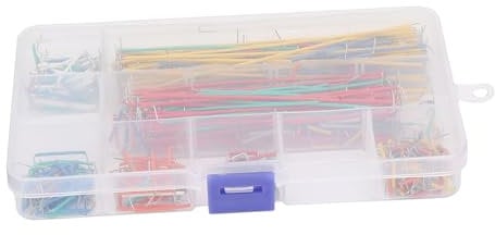 560 Stück Breadboard Steckbrücken 14 verschiedene Längen Steckbrett kabel Jumper Cable Kit mit Transparente Plastikbox,Brotschneidebrett