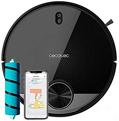 Cecotec Saugroboter und Bodenwäscher Conga 3390. 4 in 1, 2300 Pa, Lasertechnologie, Peeling, Sweep und Mopp gleichzeitig, Jalisco Brush, APP mit Raumplan