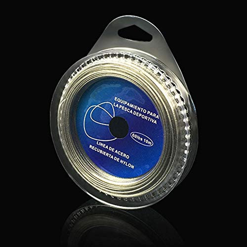 Porfeet Fishing Line, 10M 7 Strands Braid 10LB-120LB Stainless Steel Wire Super Strong Fishing Line 100 lbs