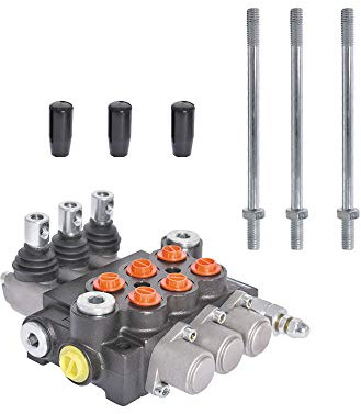 findmall 3 Spool 13 GPM 3600 PSI Hydraulic Directional Control Valve, SAE Ports Double Acting Valve for Small Tractors, Tractors, Loaders, Log Splitter