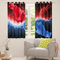 Boxen Fenstervorhänge Für Erwachsene Jungen Schlafzimmer Home Dekor Vorhangpaneele Wettbewerbsfähiges Spiel Boxen Fenstervorhänge Rot Und Blau Cool Blitz Muster Fensterdekorationen,2 Panels 55X96