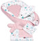 PaLulli Babynest 4-TLG Set 95x55 cm | Babyausstattung mit Matratze & Kuscheldecke | 100% Baumwolle, hypoallergen | Babybett Nestchen für Neugeborene 0-8 Monate (Rosa Bears)