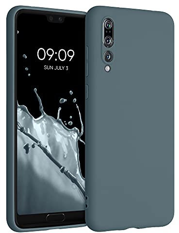 kwmobile Housse Compatible avec Huawei P20 Pro Coque - Housse de téléphone Protection Souple en Silicone - Ardoise foncée