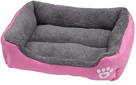 Haustier-Hundebett für kleine, mittelgroße und große Hunde, rutschfest, orthopädisches Hundesofa, bequeme Katze, Hundedecke, Kissen, Tiefschlafmatratze, Washbale (3XL, Rosa)